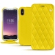 Custodia in pelle Apple iPhone X - Jaune fluo - Couture