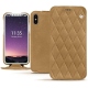 Housse cuir Apple iPhone X - Sable vintage - Couture