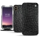 Funda de piel Apple iPhone X - Autruche nero