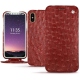 Housse cuir Apple iPhone X - Autruche ciliegia