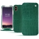 Capa em pele Apple iPhone X - Crocodile pino