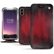 Apple iPhone X leather case - Rouge Patine