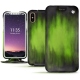 Lederschutzhülle Apple iPhone X - Vert Patine