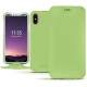Apple iPhone X leather case - Vert olive PU