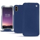 Apple iPhone X leather case - Bleu frisson