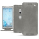 Sony Xperia XZ2 leather case - Acier vintage ( Pantone 403C ) 