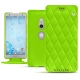 Sony Xperia XZ2 leather case - Vert fluo - Couture