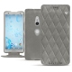 Sony Xperia XZ2 leather case - Acier vintage - Couture