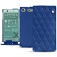 Funda de piel Sony Xperia XZ1 Compact - Bleu océan - Couture ( Nappa - Pantone 293C ) 