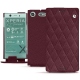 Funda de piel Sony Xperia XZ1 Compact - Lie de vin - Couture ( Pantone 5115C ) 