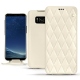 硬质真皮保护套 Samsung Galaxy S8 - Blanc - Couture ( Bologna - White ) 