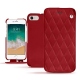 Housse cuir Apple iPhone 7 - Rouge - Couture ( Nappa - Pantone 199C ) 