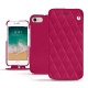Housse cuir Apple iPhone 7 - Rose fluo - Couture