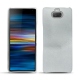 Coque cuir Sony Xperia 10 - Platinium ( Pantone 877C ) 