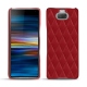 Custodia in pelle Sony Xperia 10 - Rouge - Couture ( Nappa - Pantone 199C ) 