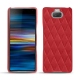 Coque cuir Sony Xperia 10 - Rouge troupelenc - Couture