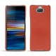 Sony Xperia 10 Plus leather cover - Arange clouquié