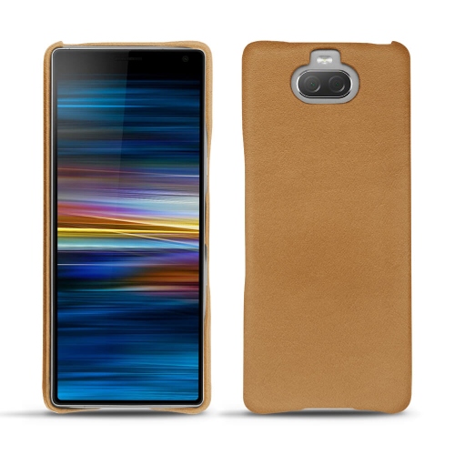 Custodia in pelle Sony Xperia 10 PlusCastan esparciate ( Pantone #824F2A )