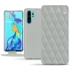 Huawei P30 Pro leather case - Gris - Couture ( Nappa - Pantone W428C ) 