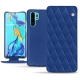 Funda de piel Huawei P30 Pro - Bleu océan - Couture ( Nappa - Pantone 293C ) 