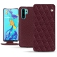 Capa em pele Huawei P30 Pro - Lie de vin - Couture ( Pantone 5115C ) 