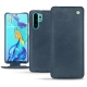 Huawei P30 Pro leather case - Jean vintage ( Roughtcut - Pantone 285U  ) 