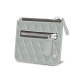 Monedero con cremallera - Gris - Couture ( Nappa - Pantone W428C ) 