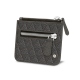 Porte-monnaie zippé - Anthracite - Couture ( Pantone 424C ) 