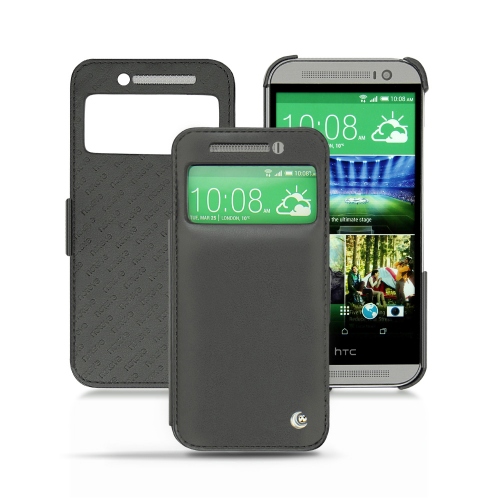 HTC One M8 leather case - Noir ( Nappa - Black ) 