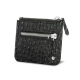 Zipper money wallet - Autruche nero