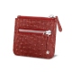 Zipper money wallet - Autruche ciliegia