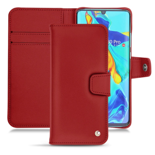 Capa em pele Huawei P30 ProRouge ( Nappa - Pantone #d50032 ) 