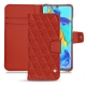 Huawei P30 Pro leather case - Papaye - Couture ( Pantone 180C ) 