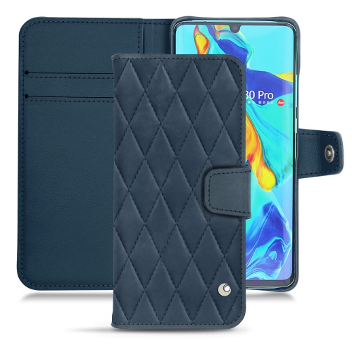 Huawei P30 Pro leather caseJean vintage - Couture ( Pantone #2f414f  ) 
