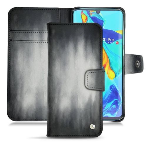 Funda de piel Huawei P30 ProGris Patine