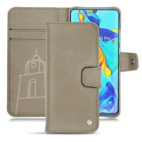 Huawei P30 Pro leather caseDarboun sabla ( Pantone #BCB1A1 )
