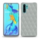 Coque cuir Huawei P30 Pro - Gris - Couture ( Nappa - Pantone W428C ) 