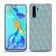 Huawei P30 Pro leather cover - Bleu ciel - Couture ( Nappa - Pantone 277C ) 