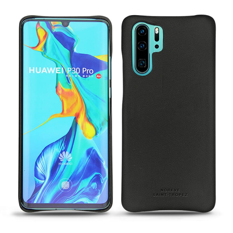 Huawei P30 Pro leather cover - Noir PU
