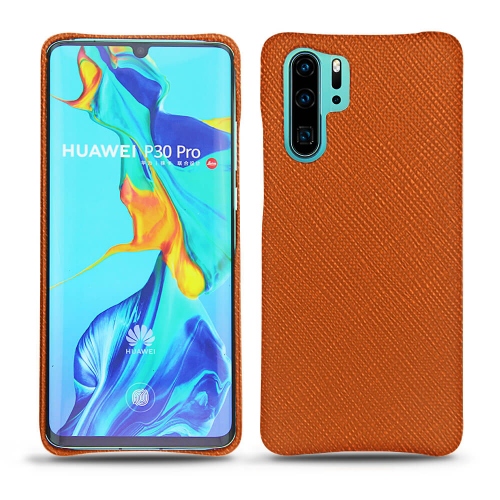 가죽 커버 Huawei P30 ProOrange vibrant ( Pantone #e36b39 ) 