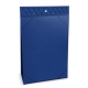 A5 Format table top menu holder - Bleu océan - Couture ( Nappa - Pantone 293C ) 