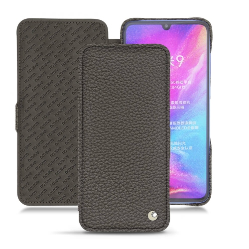 Housse et Coque de luxe en cuir pour Xiaomi Mi 9Anthracite ( Pantone #41403c ) 