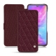 Custodia in pelle Xiaomi Mi 9 - Lie de vin - Couture ( Pantone 5115C ) 
