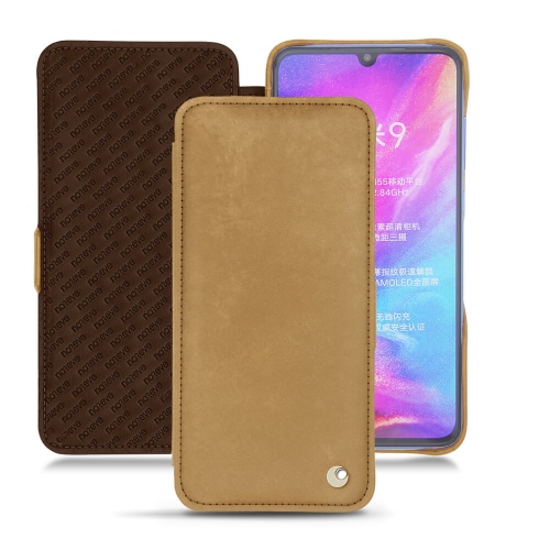Custodia in pelle di lusso e guscio per Xiaomi Mi 9Sable vintage ( Pantone #9b7340 ) 