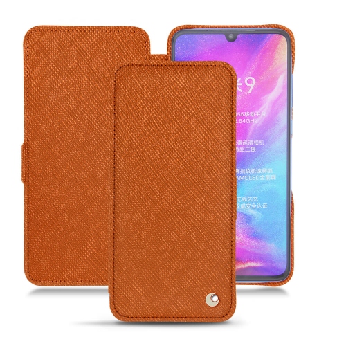 Xiaomi Mi 9用高級レザーケース＆シェルOrange vibrant ( Pantone #e36b39 ) 