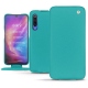 Xiaomi Mi 9 leather case - Bleu fluo
