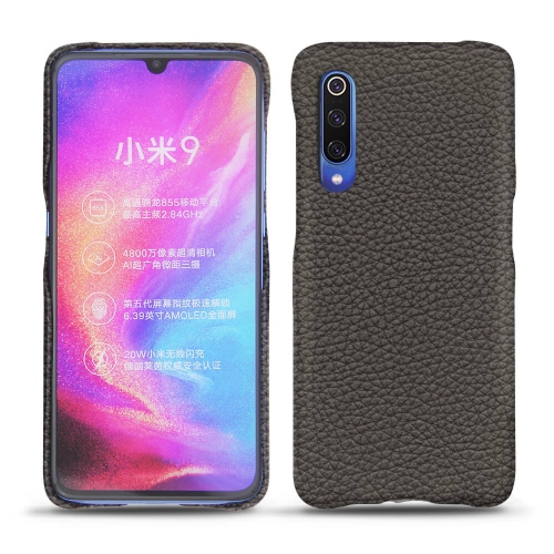 Capa em pele Xiaomi Mi 9Anthracite ( Pantone #41403c ) 