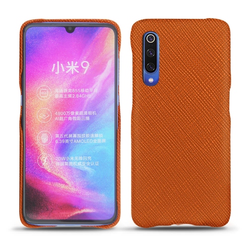 Lederschutzhülle Xiaomi Mi 9Orange vibrant ( Pantone #e36b39 ) 
