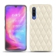 Coque cuir Xiaomi Mi 9 - Blanc - Couture ( Bologna - White ) 