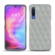 Coque cuir Xiaomi Mi 9 - Gris - Couture ( Nappa - Pantone W428C ) 